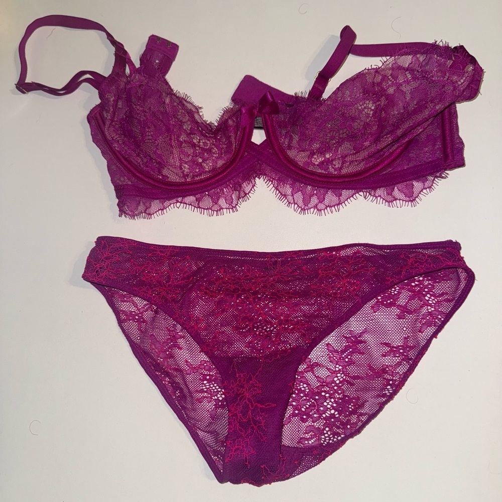 Victoria's Secret Lace Panties - Deep Pink
